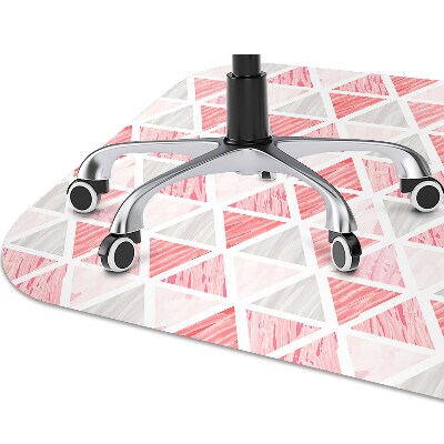 Office chair mat pink triangles