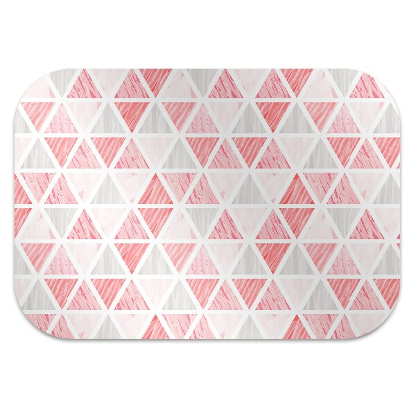 Office chair mat pink triangles