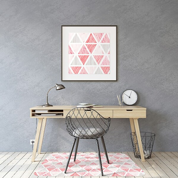 Office chair mat pink triangles