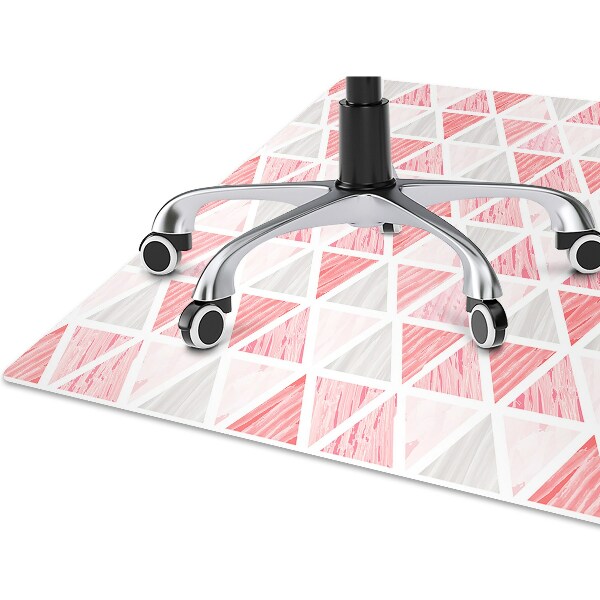 Office chair mat pink triangles