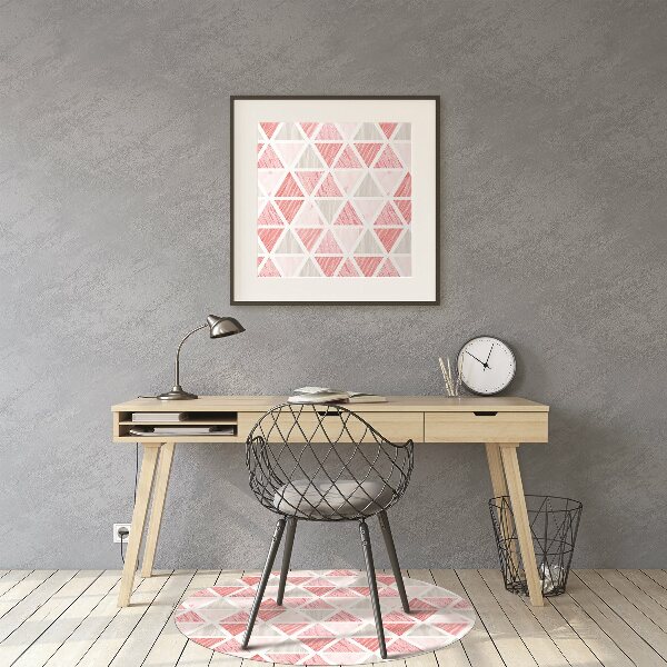 Office chair mat pink triangles