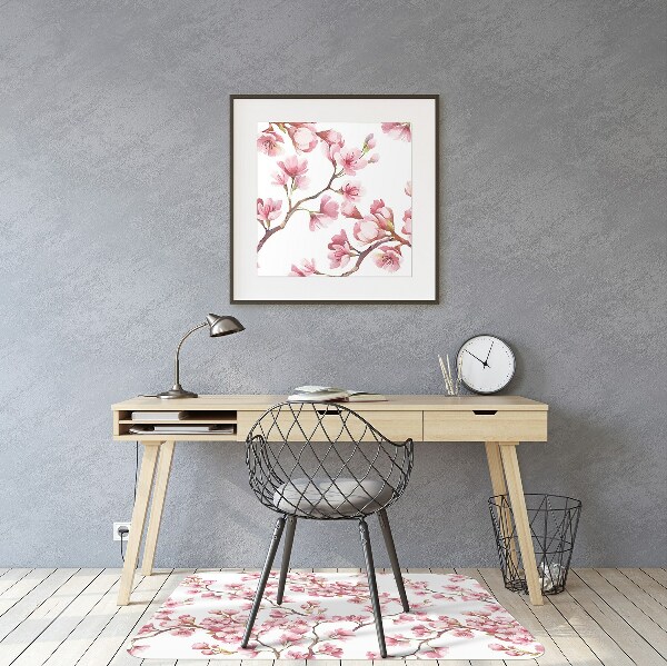 Desk chair mat Cherry Blossom
