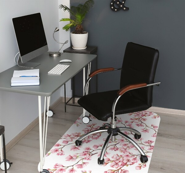 Desk chair mat Cherry Blossom