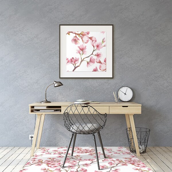 Desk chair mat Cherry Blossom