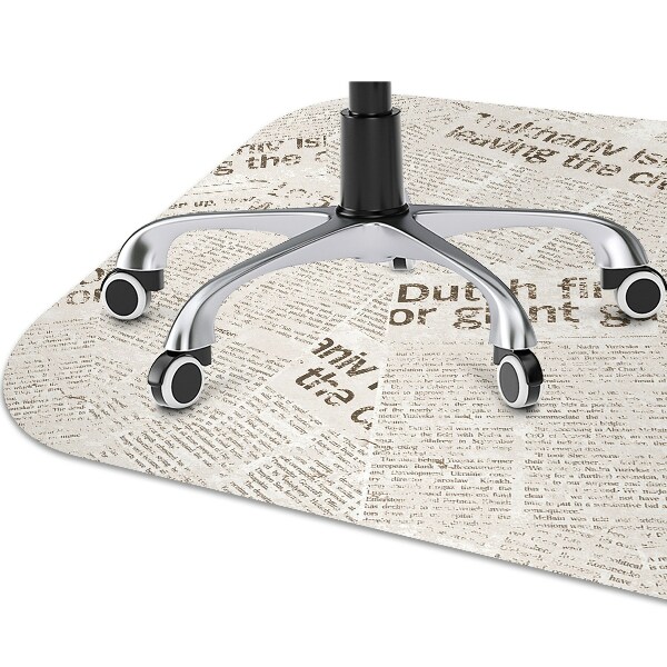 Desk chair floor protector Vintage Newspapers
