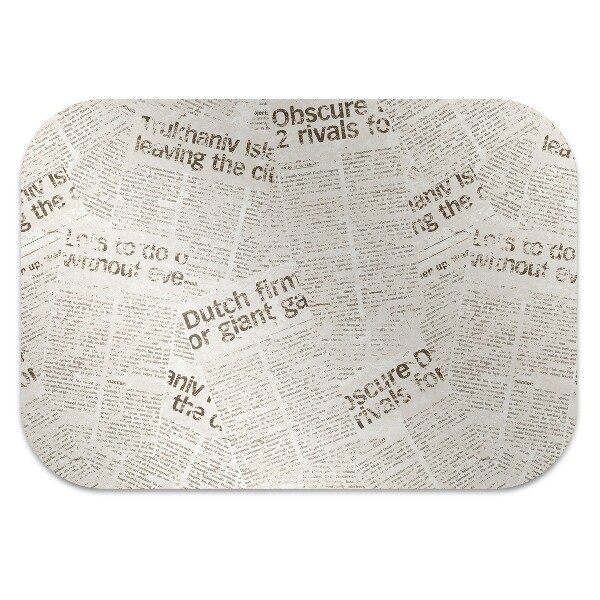 Desk chair floor protector Vintage Newspapers