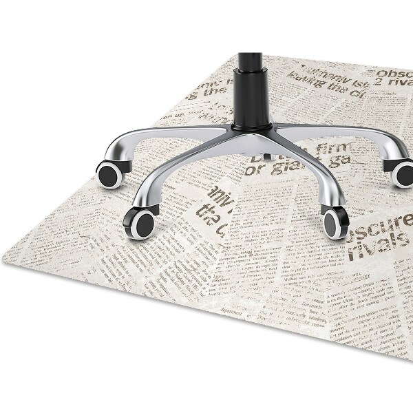 Desk chair floor protector Vintage Newspapers