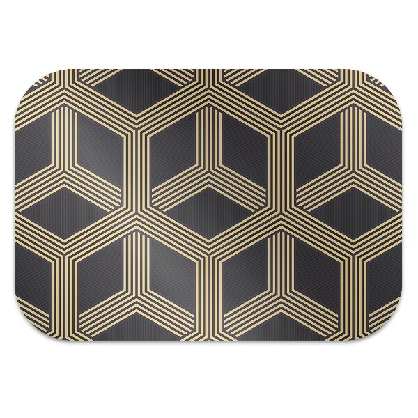 Office chair mat geometric pattern