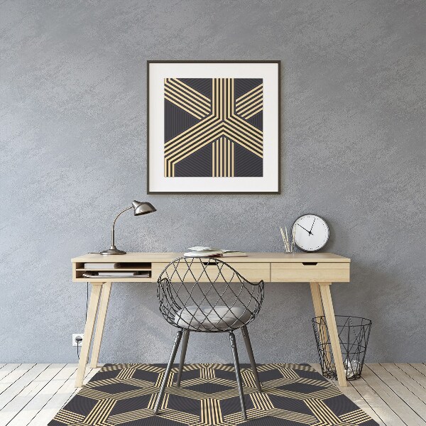 Office chair mat geometric pattern