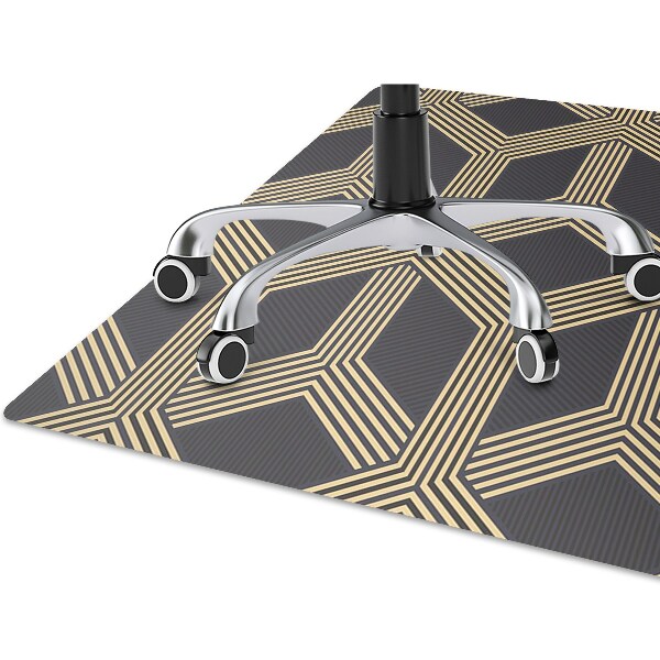 Office chair mat geometric pattern