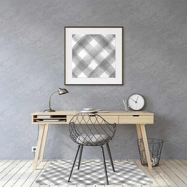 Desk chair mat gray grille