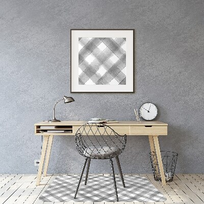 Desk chair mat gray grille