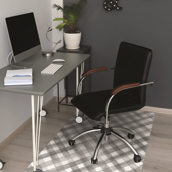 Desk chair mat gray grille