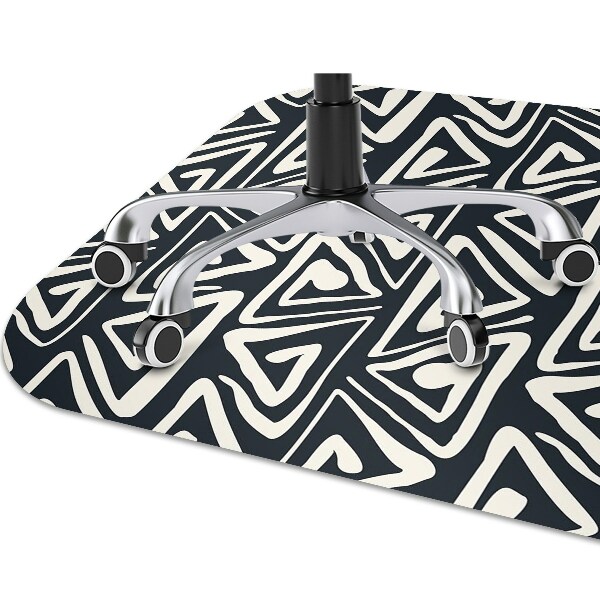 Office chair mat geometric pattern