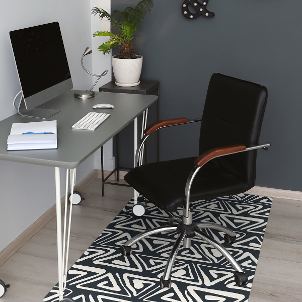 Office chair mat geometric pattern