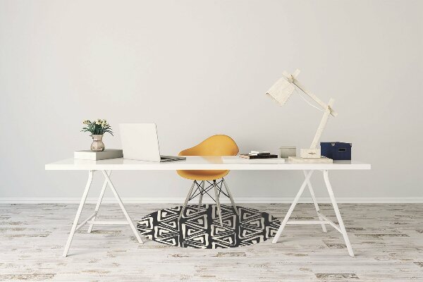 Office chair mat geometric pattern