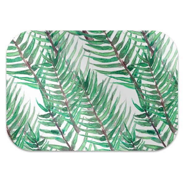 Office chair floor protector palm leaves