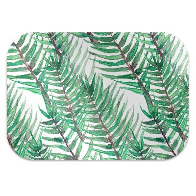 Office chair floor protector palm leaves