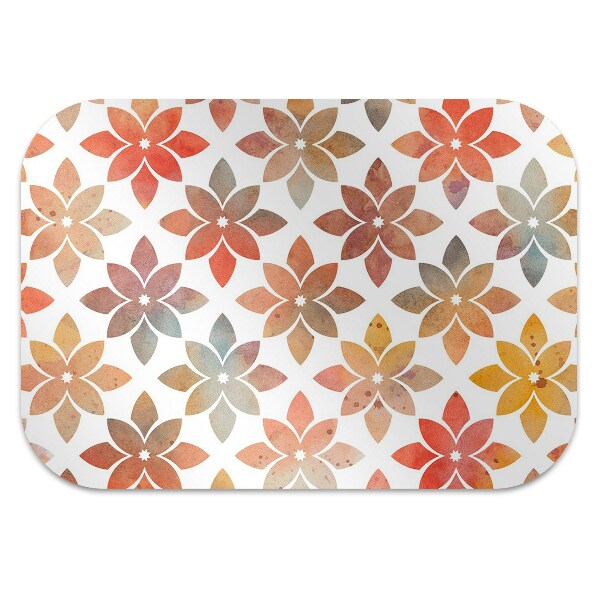 Office chair floor protector flowery pattern