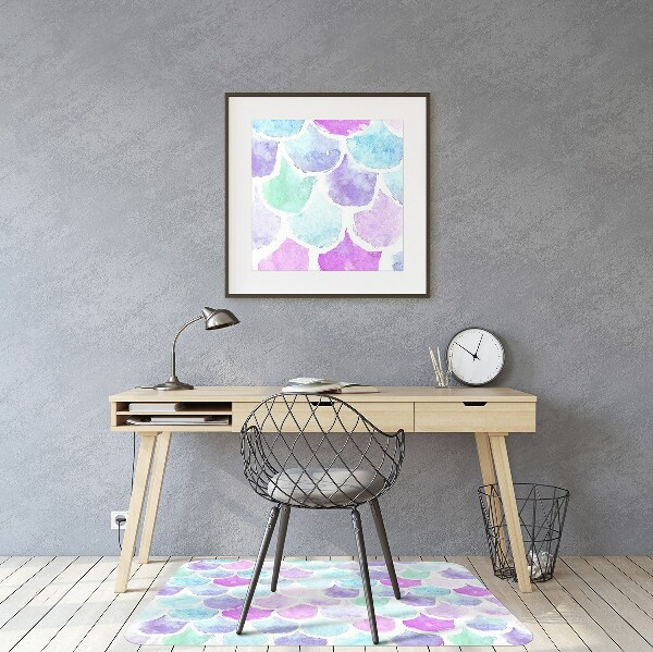 Office chair mat colored drops
