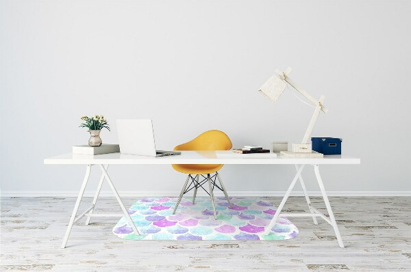 Office chair mat colored drops