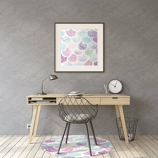 Office chair mat colored drops