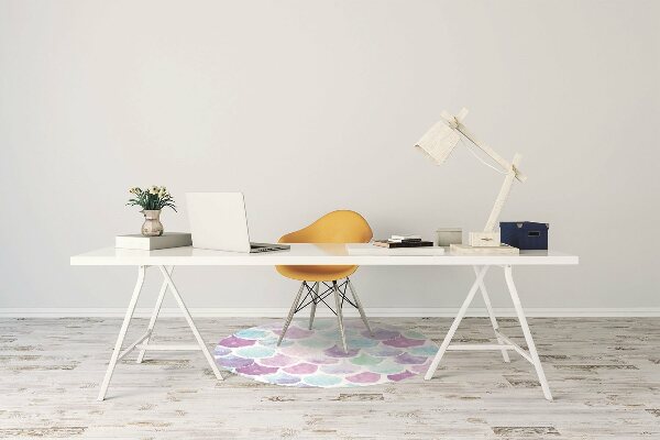 Office chair mat colored drops