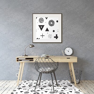 Office chair floor protector geometric patterns