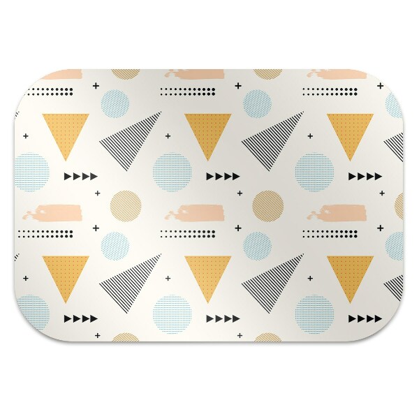 Office chair mat colored shapes