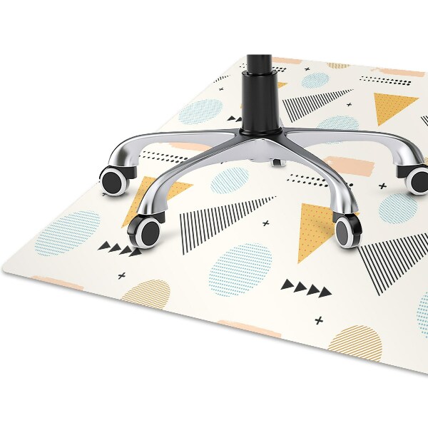 Office chair mat colored shapes
