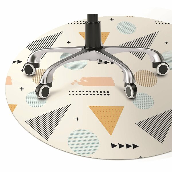 Office chair mat colored shapes