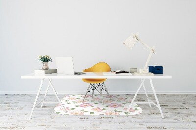 Office chair mat watercolor Flowers