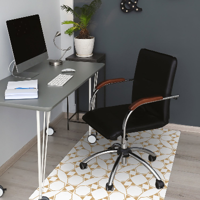 Office chair mat geometric pattern