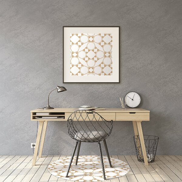 Office chair mat geometric pattern