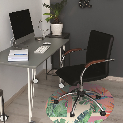 Office chair floor protector Tropical mosaic