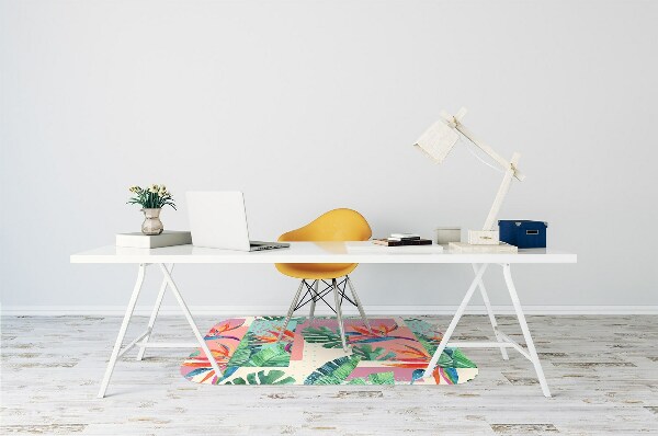 Office chair floor protector Tropical mosaic