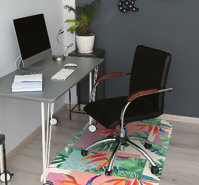 Office chair floor protector Tropical mosaic