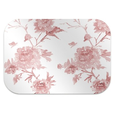 Chair mat floor panels protector pastel flowers