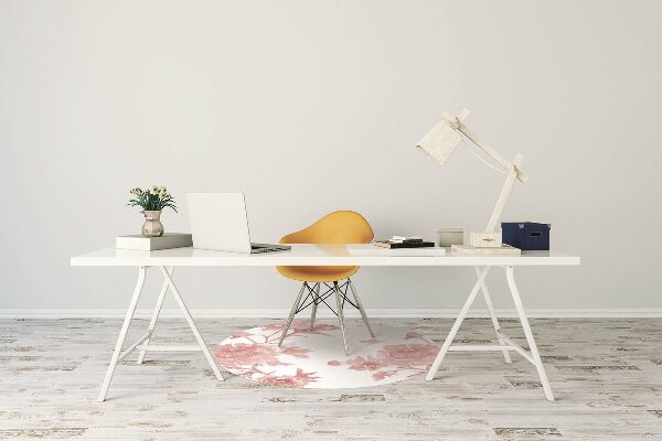 Chair mat floor panels protector pastel flowers