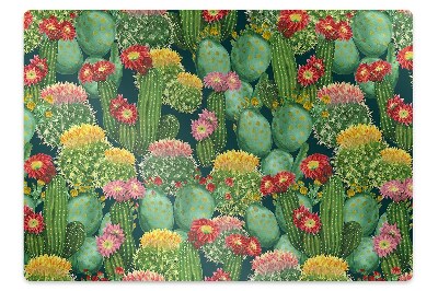 Chair mat floor panels protector flowering cacti