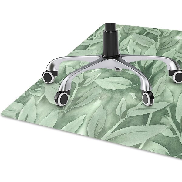 Office chair floor protector smooth leaves