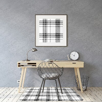 Computer chair mat Plaid pattern