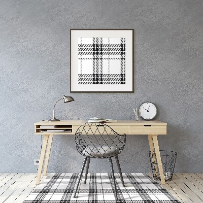 Computer chair mat Plaid pattern