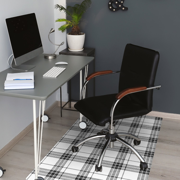 Computer chair mat Plaid pattern