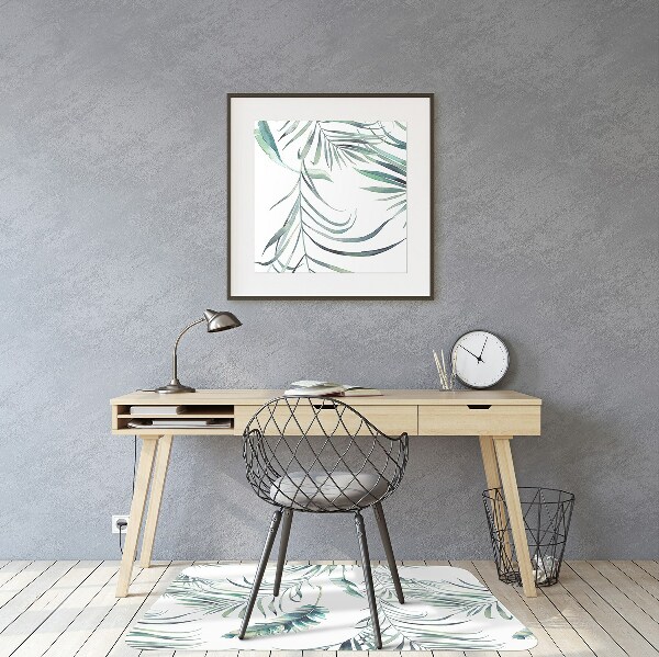 Chair mat floor panels protector Leaves like feathers