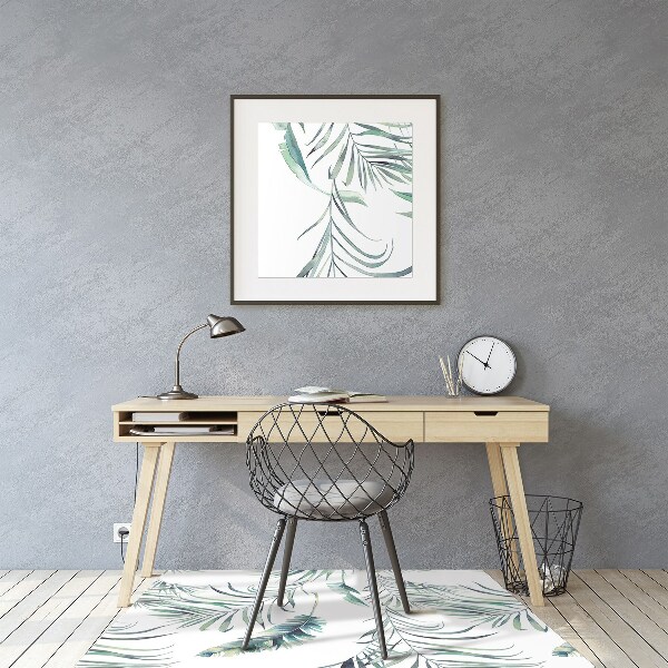 Chair mat floor panels protector Leaves like feathers