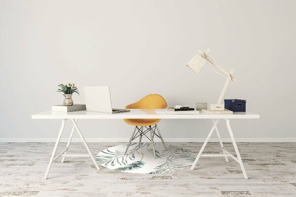Chair mat floor panels protector Leaves like feathers
