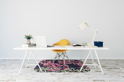 Office chair mat watercolor Flowers