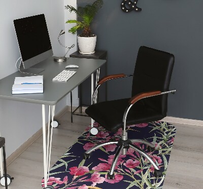 Office chair mat watercolor Flowers