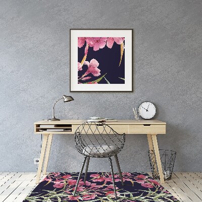 Office chair mat watercolor Flowers